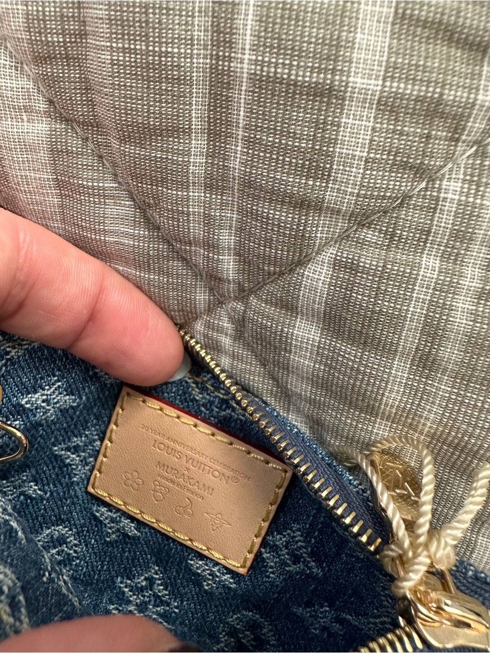 LV x TM Denim cerises Key Pouch with Limited stickers/ dustbag/ box, No Offers - Picture 6 of 8